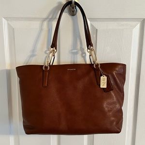 Brown Leather Coach Tote